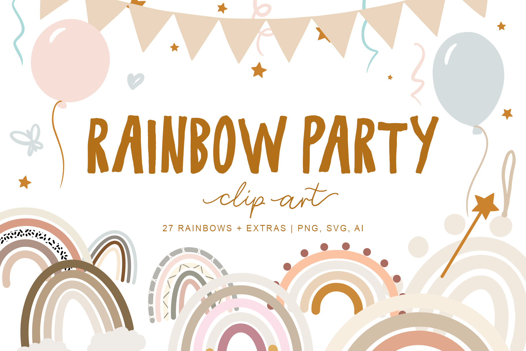 Rainbow Party Clipart